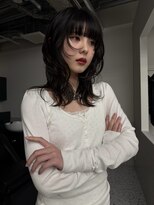 ステン(sten)&nbsp;レイヤーカット／ダークブラック／ハッシュカット