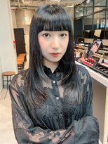 アルバム 銀座(ALBUM GINZA)&nbsp;前髪カットロング顔周りレイヤー暗めカラー_F0271