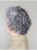 50代60代70代×ミディアムカーリー×パーマ×ヘアマニキュア