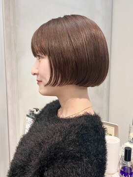 ニコ トウキョウ(nico TOKYO) 20代30代ミニボブ切りっぱなしボブぱっつん前髪シースルー顔周り