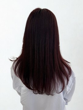 艶感チョコブラウン×ストレートロング