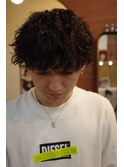 メンズ波巻きスパイラルパーママッシュ刈り上げケアパーマ岡山