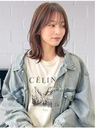 シースルーバング×くびれミディアムレイヤー