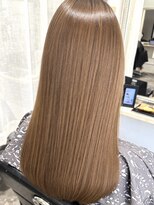 エストアール フクオカ 福岡博多店(est-r. Fukuoka)&nbsp;艶感ブラウン×髪質改善ストレート
