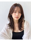 抜け感のある小顔映えセミロングカット×髪質改善トリートメント