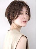 前髪長め 美人ショート ひし形ショートボブ ショート 小顔