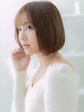 カバーヘア 上尾西口店(COVER HAIR) サンドベージュ透明感艶カラーミニボブTb3上尾20代30代40代