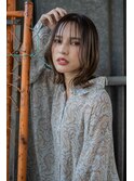 大人のバニラベージュ×バレイヤージュカラー/20代30代40代