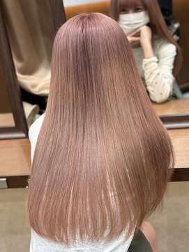 ロンド レア 天神大名店(Lond Le’a) ダブルカラーピンクベージュベージュカラーケアブリーチレイヤー