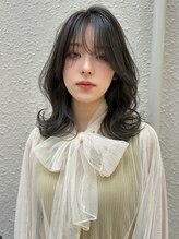 ニューヨークニューヨーク 三宮店(NYNY) 韓国風ミディアムレイヤー/シースルー前髪