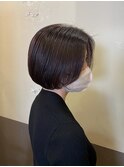 切りっぱなしボブ/エアリーロング/美髪/ピンクブラウン/観音寺
