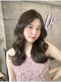 透明感グレージュ×色っぽヘア