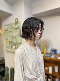 くせ毛カット/くせを生かしたボブ/ニュアンスボブ　渋谷
