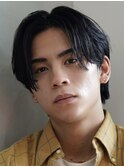 センターパートニュアンスパーマワンカールパーマコンマヘア韓国