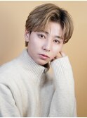刈り上げシースルーマッシュセンターパートツーブロック韓国ヘア