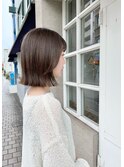 切りっぱなしボブ/ワンレングス/大人ボブ/顔周りレイヤー