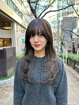 ハオ(hao) オリーブグレージュ×レイヤーカット