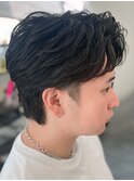 奈良men'sフェザーパーマフェザーショート