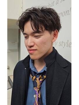 六本木美容室 白金店 ニュアンスパーマ/フェザーパーマ/マッシュ/韓国/メンズ/眉毛