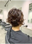 20代30代40代大人美人丸みショートボブウェーブパーマ川崎