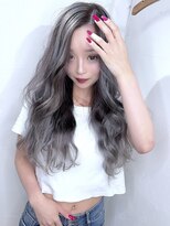 ブレイズヘアー(BLAZEhair)&nbsp;【ギャルデザイン】ホワイトバレイヤージュ×ブリーチ２回