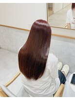 レンジヘアー(lange hair)&nbsp;wine red【艶髪.赤髪.ワインレッド.ロング.艶感】