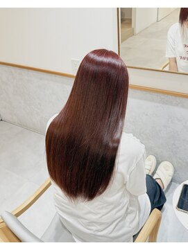 レンジヘアー(lange hair) wine red【艶髪.赤髪.ワインレッド.ロング.艶感】