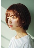忙しい30代に人気！越谷の時短ショートボブ×コーラルオレンジ