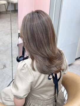 ロンドリゼル 札幌(Lond RiseL) ◯ オリーブグレー/韓国/レイヤーカット/髪質改善/縮毛矯正/札幌