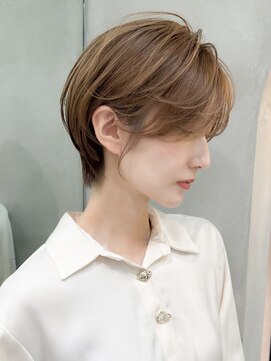 ロンドエニカ 大宮(Lond enika) 黒髪カタログ/ショート/オリーブグレー/小顔に見せるヘア☆176