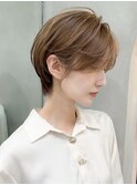 黒髪カタログ/ショート/オリーブグレー/小顔に見せるヘア☆176