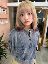anfig 吉祥寺 ケアブリーチレイヤーカット髪質改善ダブルカラー【2月下旬OPEN(予定)】&nbsp;ブロンド×エンドカラー
