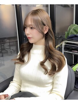 アクション 心斎橋店(ACTION) 20代30代レイヤーカット　顔まわりカット　ブリーチなしカラー