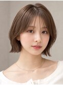 広がらない◎地毛風ストレートパーマ×大人可愛いボブ
