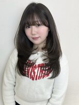 アクシス 栄店(`AXIS)&nbsp;平田/ワンホンレイヤー/ミルクティーブロンド/ダークブルー/栄