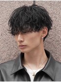 原宿メンズパーマルーズパーマシャドウパーマッシュウルフゆるめ