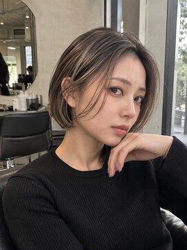 ユイマァル 岡山(YUIMARL) 岡山20代30代★大人ハイライト★ショートボブ★白髪ぼかし★