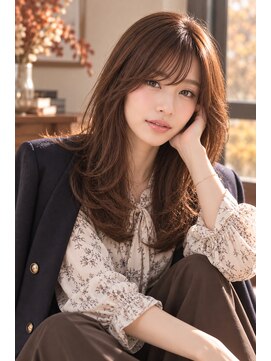 ランソ 成田店(RUNSO) 大人可愛いレイヤーカット×艶ブラウン