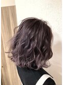 【モードなラベンダーカラー】スパイラル×フェミニンボブ