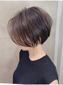 【mag ginza】立体感くびれショートボブ×ハイライトカラー