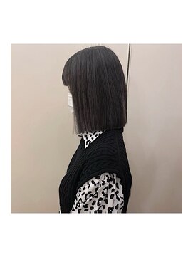 アクロ 梅田店(ACRO) ぱつっとボブ　アイスグレー　ハイライト_伊藤