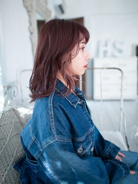 ヘアアンドリラクゼーション シャッセ(Hair&Relaxation SASE) インナーピンク×ミディ