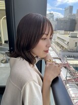 ロンドルーチェ 心斎橋(Lond luce)&nbsp;ダークアッシュ/ミディアムレイヤーカット［髪質改善/縮毛矯正］