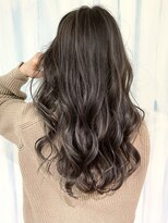 アップ(A+hair) ハイライト_白髪ぼかし_脱白髪染めハイライト＿グレージュ