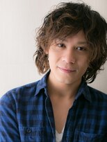 モッズヘアー メン 戸田公園店(mod's hair men)&nbsp;ワイルドなツイストスパイラルのミディアムボブウルフe戸田公園