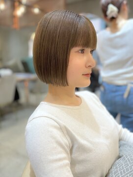 ロンド エスポワール 錦糸町(Lond espoir) 【澤口】丸型切りっぱなしボブ美髪ピンクブラウンエアリー