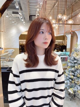 ロンド エスポワール 錦糸町(Lond espoir) セミディダークアッシュシアーカラー姫カット【韓国ヘア鈴木颯】