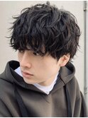 スパイラルパーマニュアンスパーマ刈り上げメンズマッシュパーマ