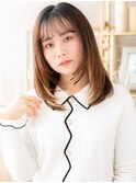 韓国風イヤリングカラーミディアムレイヤーa志木20代30代40代