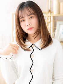 カバーヘア ブリス 戸田公園西口店(COVER HAIR bliss) 韓国風イヤリングカラーミディアムレイヤーa志木20代30代40代